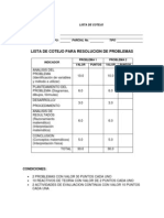 Lista de Cotejo