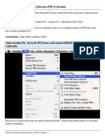How Do I Capture A Screen Shot As A PDF in Acrobat