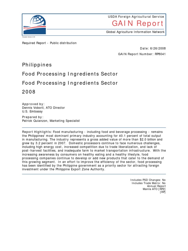 Philippines.food.Processing.dec Food Processing Foods
