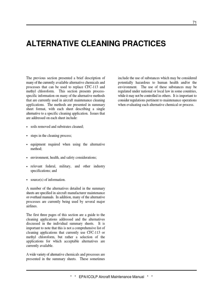 Aircraft Cleaning | Housekeeping | United States Environmental