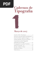 Cadernos de Tipografia 1, 2007