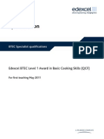 BA026681 Edexcel BTEC L1 Award in Basic Cooking Skills (QCF) 010611