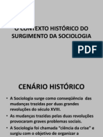 o Contexto Histórico Do Surgimento Da Sociologia