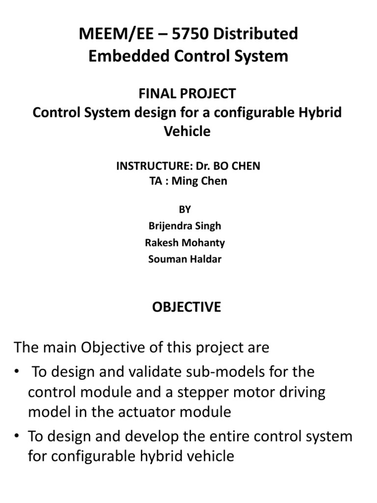 Control System Design for Hybrid Vehicle | PDF | Engines | Throttle
