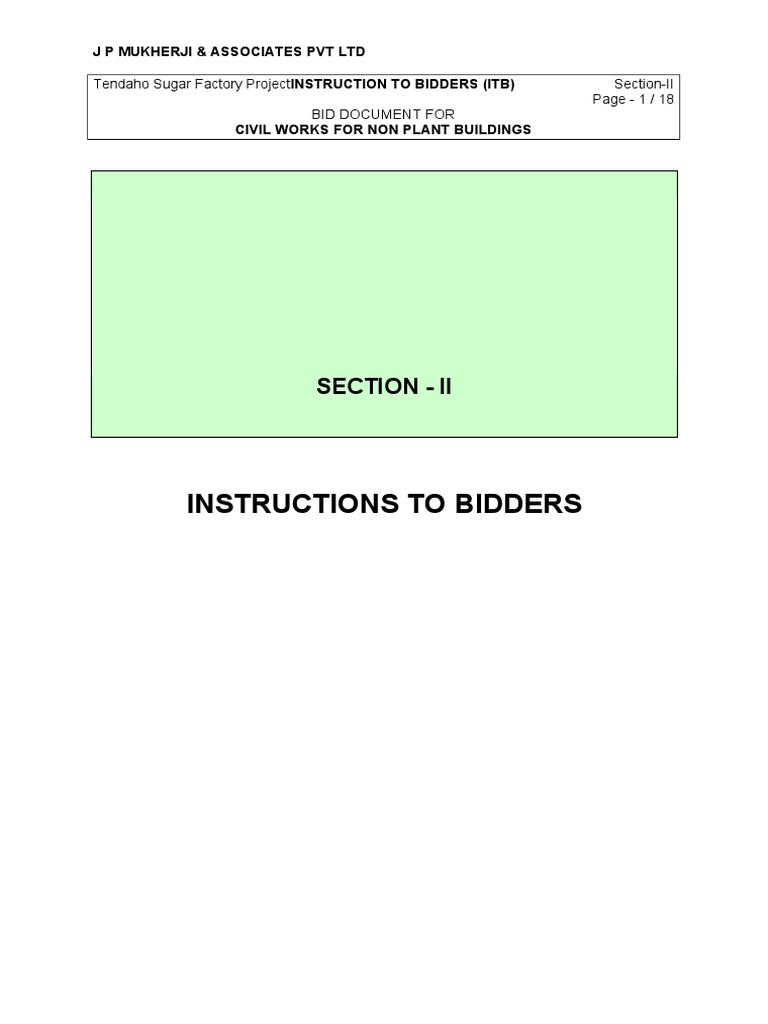 Tendaho Sugar Factory Bid Instructions | PDF | Notes (Finance) | Currency