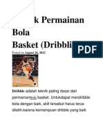 Teknik Dribbling Bola Basket