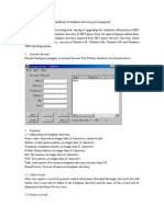 Handbook of Telephone Directory Processing Tool