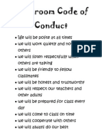 Classroom Code of Conduct
