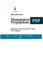 Manajemen Perpajakan: Strategi Perencanaan Pajak PPH Badan