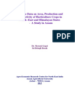 Baseline Data On Area, Production and Productivity of Horticulture Crops