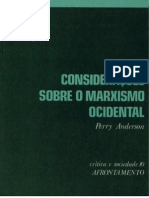 Perry Anderson - Considerações Sobre o Marxismo Ocidental