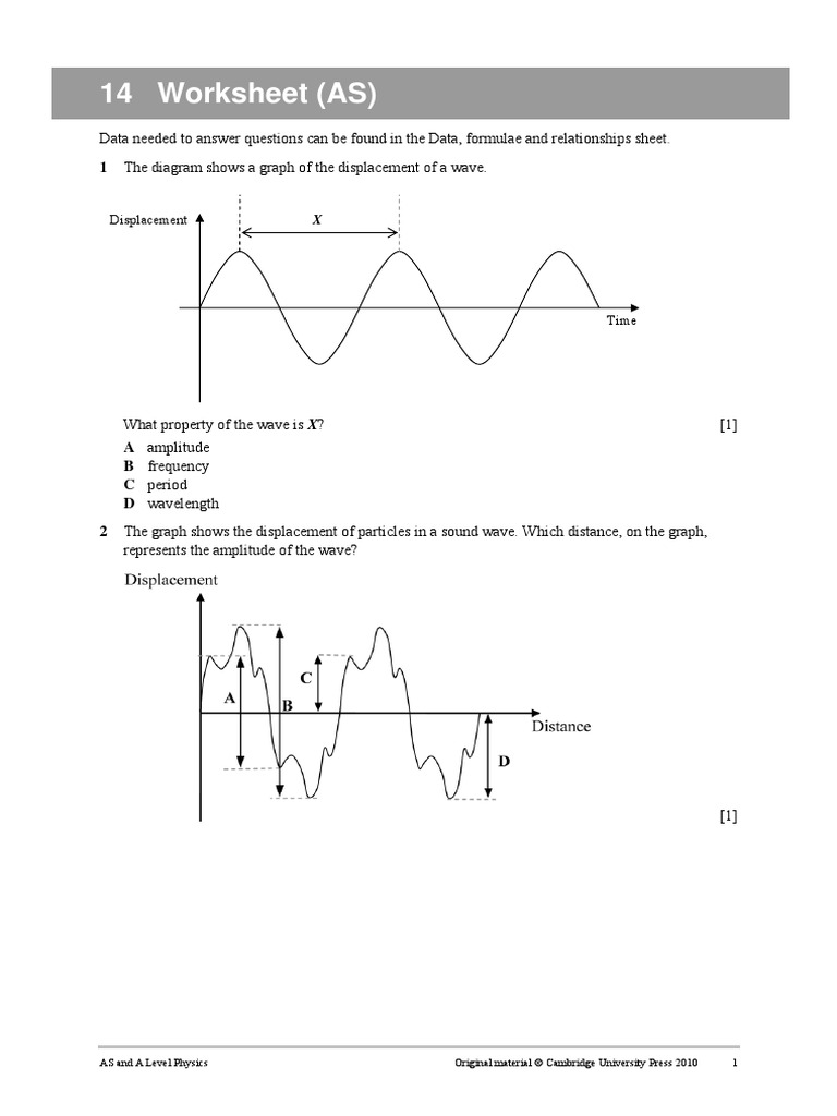 14 Waves General Waves And Wave Intensity 14 Amplitude Waves