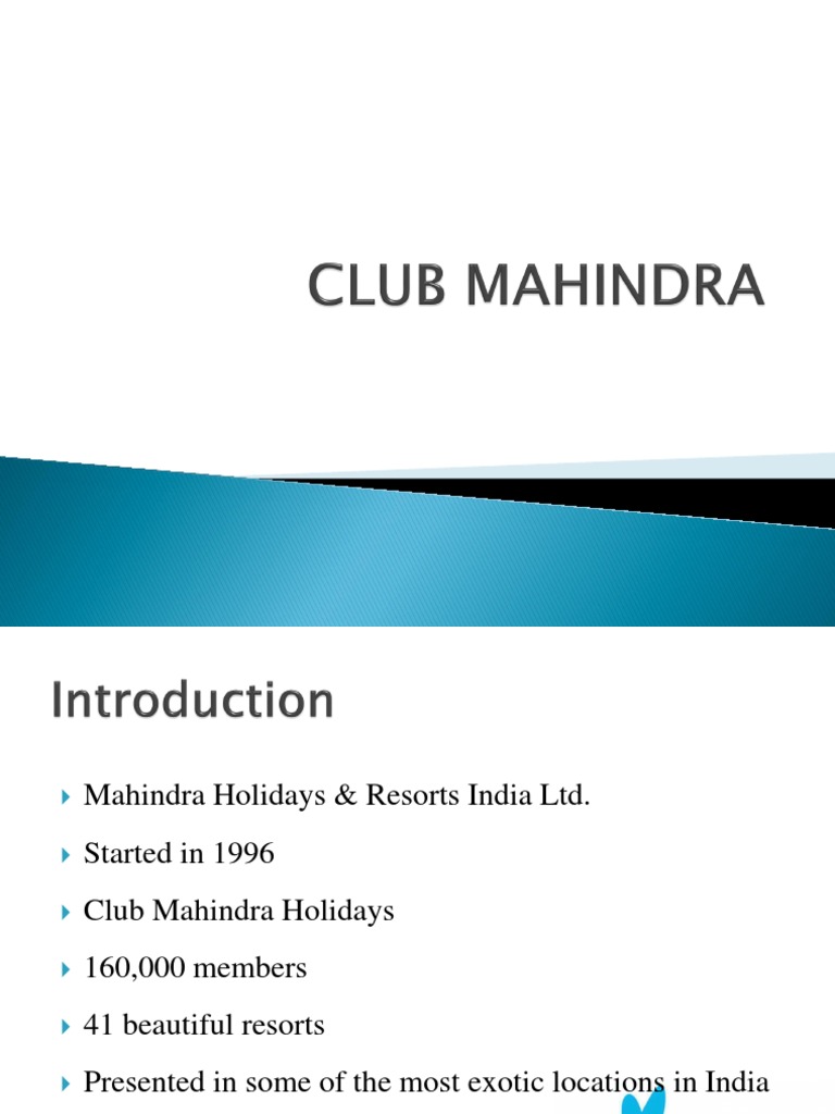 Club Mahindra PDF