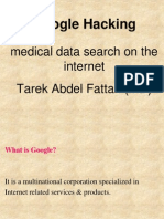 Google Hacking (Medical Data Serch On The Intenet)