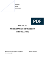 Proiect: Proiectarea Sistemelor Informatice