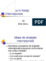 Dreptatea in Relatii Internationale 2011