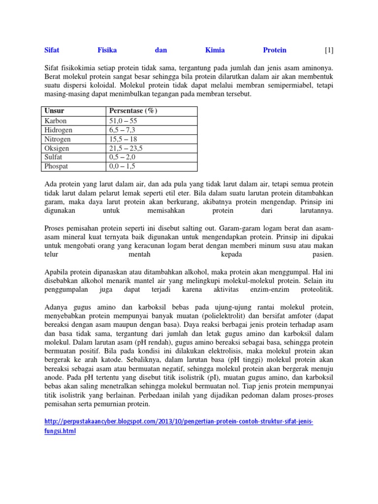 Sifat Fisika Dan Kimia Protein (Autosaved)