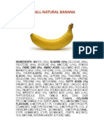 Ingredients of a Banana Poster