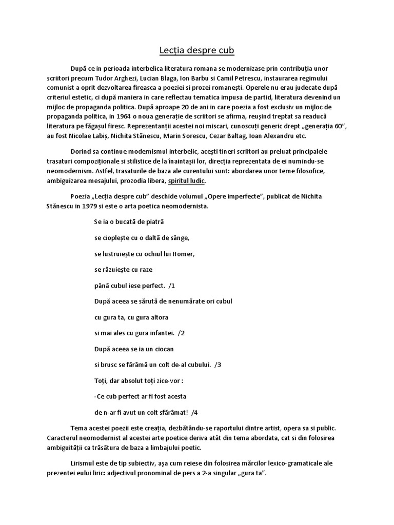 Lectia Despre Cub | PDF