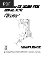 63140-Lifegear G5 Home Gym Manual