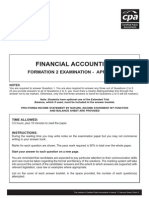 Financial Accounting: Formation 2 Examination - April 2008