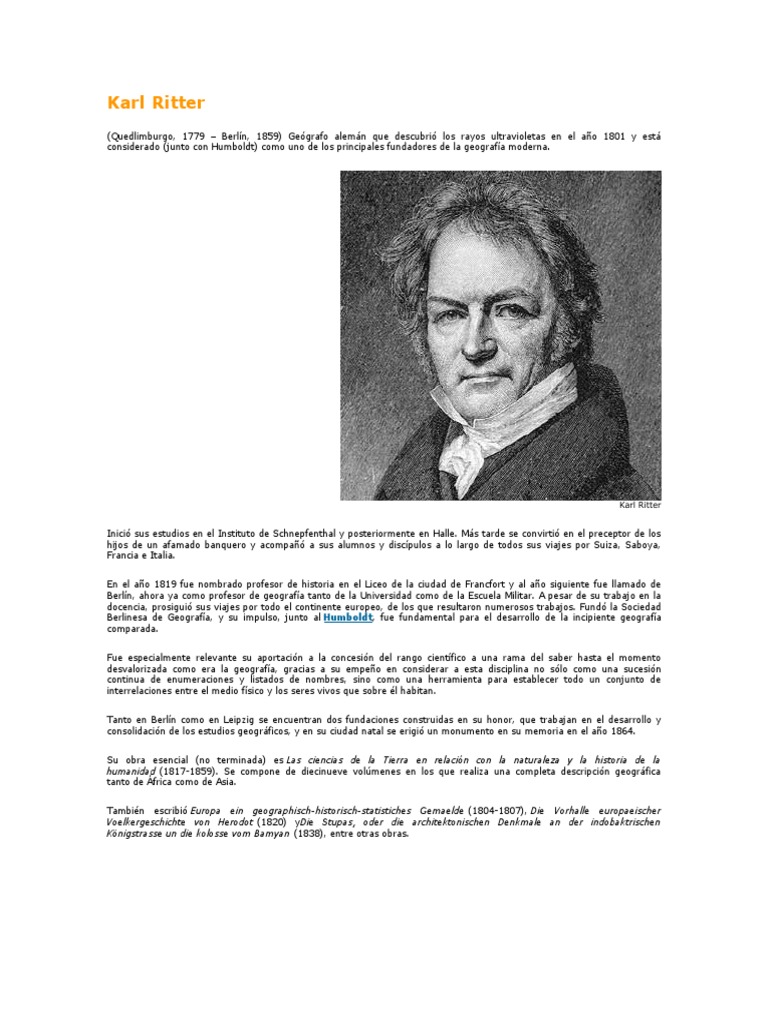 Karl Ritter | PDF | Geografía | Alemania