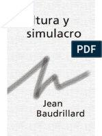 Cultura y Simulacro Jean Baudrillard