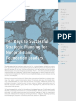 Richard a. Mittenthal - Ten Keys to Successful Strategic Planning for Nonprofit and Foundation Leaders