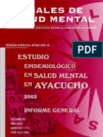 Estudio Epidemiológico en Salud Mental en Ayacucho 2003 PDF