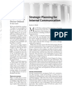 Strategic Planning in Internal Comm