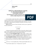 SPŽ - Krivična Odgovornost Lekara Za Nesavesno Pružanje Lekarske Pomoći