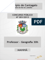 Município de Cantagalo: Professor - Geografi A 30h
