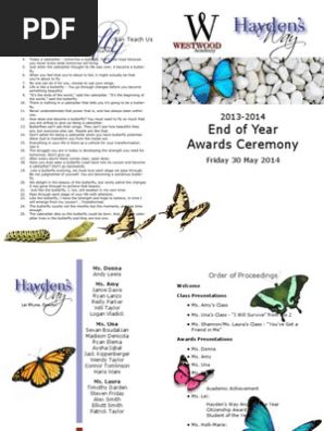 Programme 2014 Butterfly PRINTABLE