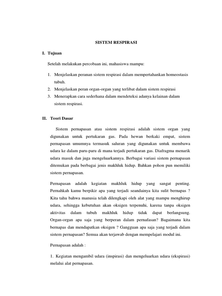 Sistem Respirasi | PDF