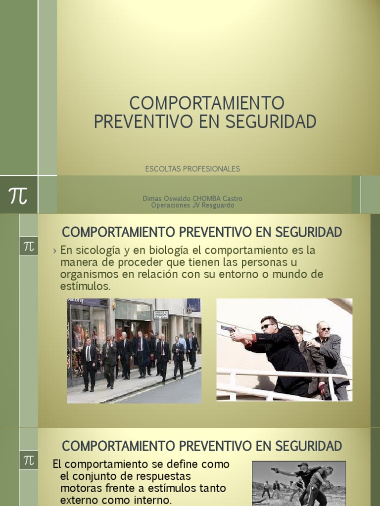 Comportamiento Preventivo en Seguridad | PDF | Comportamiento | La ...