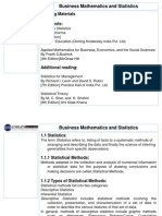 Business Mathematics and Statistics Reading Materials