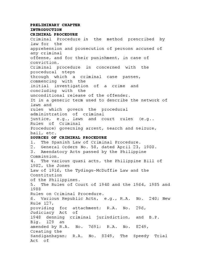 Preliminary Chapter | PDF | Jurisdiction | Criminal Procedure In South ...