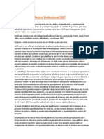 OPINION PERSONAL SOBRE Microsoft Office Project Professional 2007