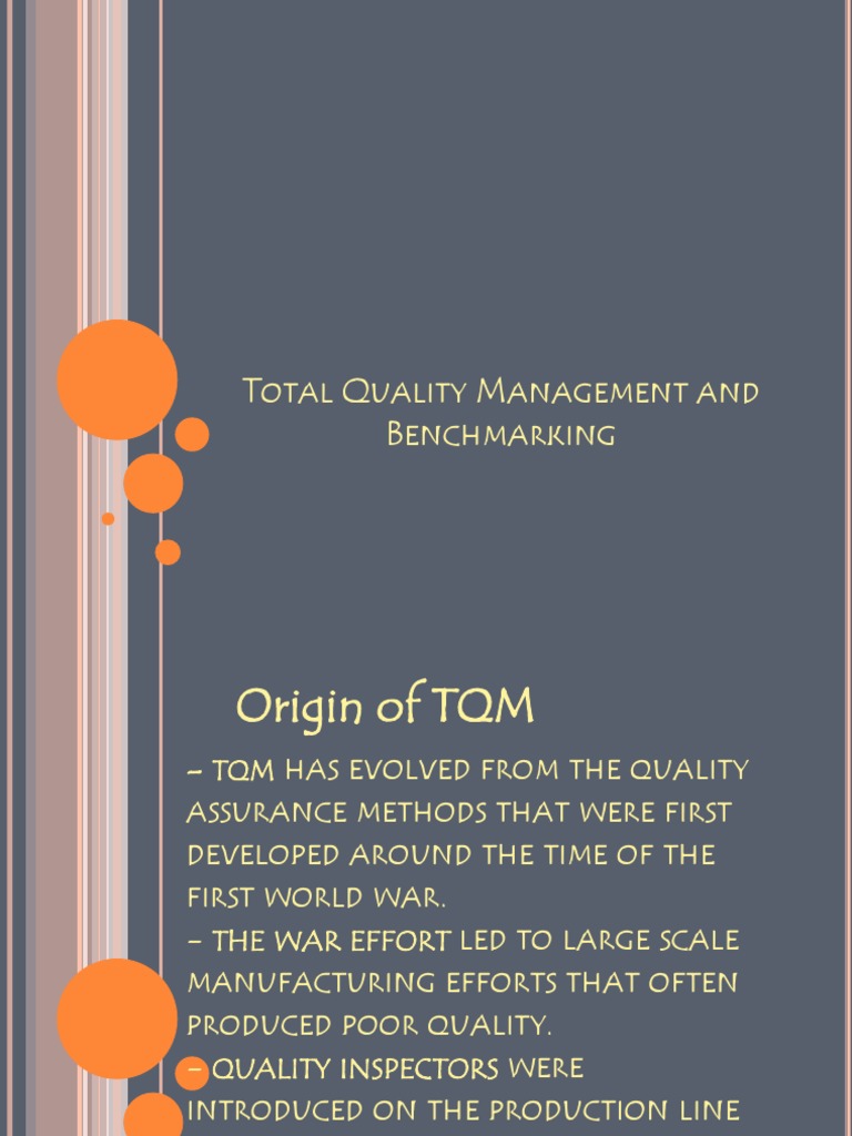Total Quality Management and Benchmarking | PDF | Benchmarking ...