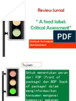 Review Jurnal A Food Labelling:Critical Assessment