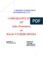 Comparative Study of Sales Promotions of Bajaj vs Hero Honda