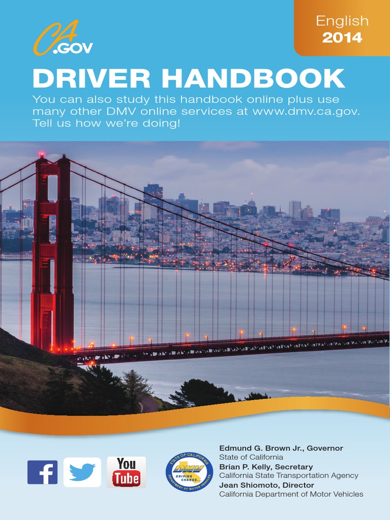 California Drivers Handbook 2014 PDF