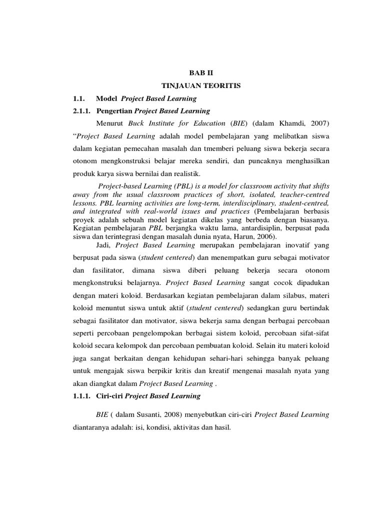 Project Based Learning | PDF | Karier & Perkembangan