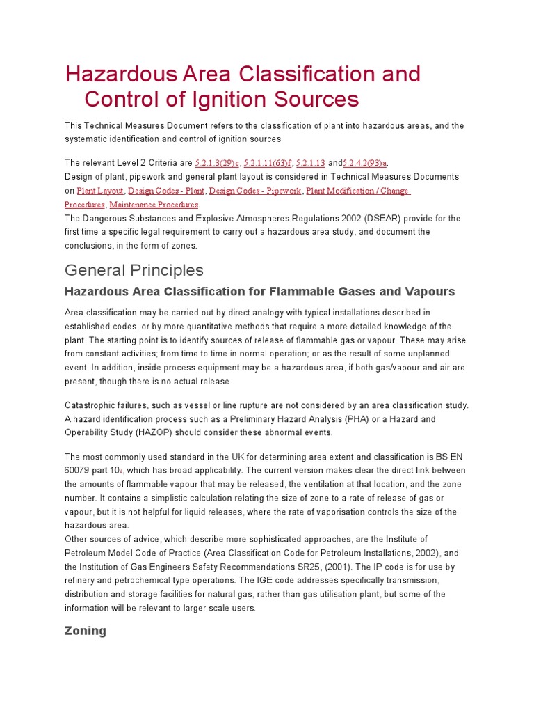 Hazardous Area Classification Guide | PDF | Furnace | Fires