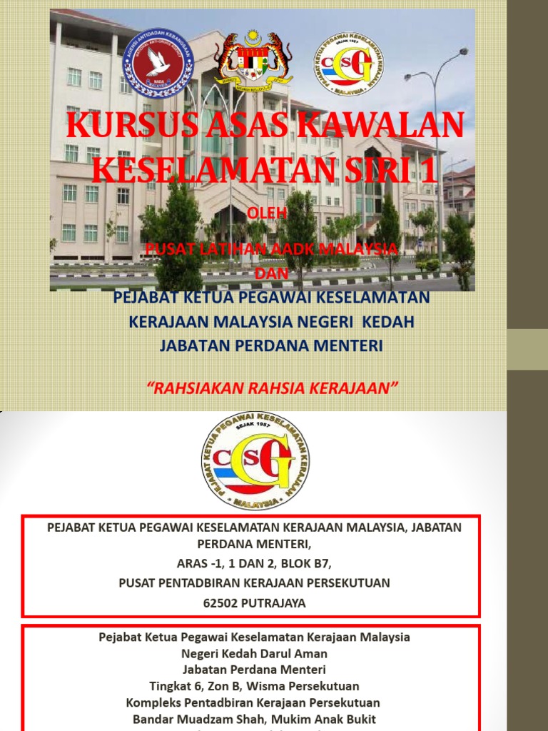 Pembantu Keselamatan Pejabat Ketua Pegawai Keselamatan Kerajaan Malaysia