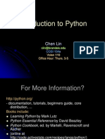 Introduction To Python: Chen Lin