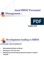 International HRM or Personnal Management