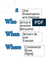 Oral Presentation and Defense Group 6 Antoine Becquerel January 28, 2014 Tuesday