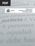 Recomendaciones de La Comisión de Modernización Del Lenguaje Jurídico