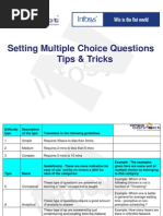 Setting Multiple Choice Questions Tips & Tricks